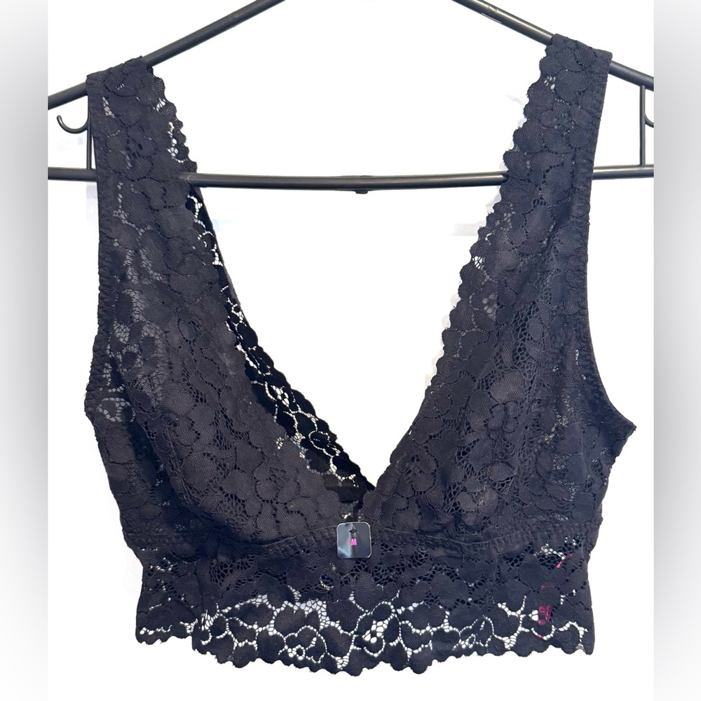 NEW La Senza Bralette Lace Pullover Long Line Bra lingerie romantic comfy rare M